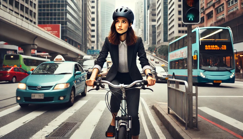 女性が自転車通勤で危険にならないよう、気をつけるべきポイント