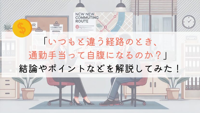 【教えて！】通勤手当はいつもと違う経路だと自腹になるの？